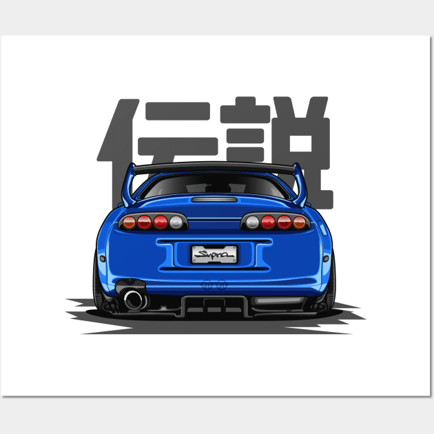 The Legend Supra MK-4 (Midnight Blue) Wall Art by Jiooji Project